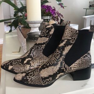 Brand new snakeskin booties